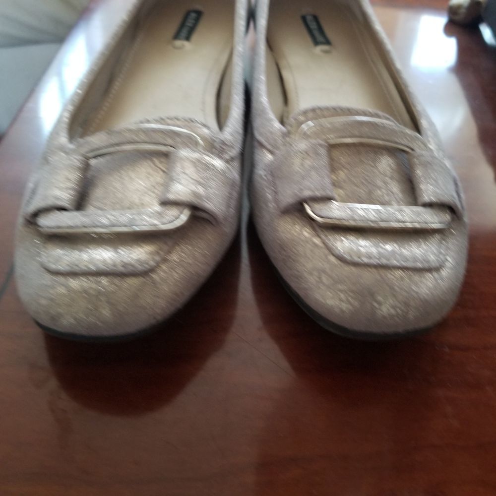 Alex Marie Gold Metallic Leather Flats 7M - Picture 5 of 6